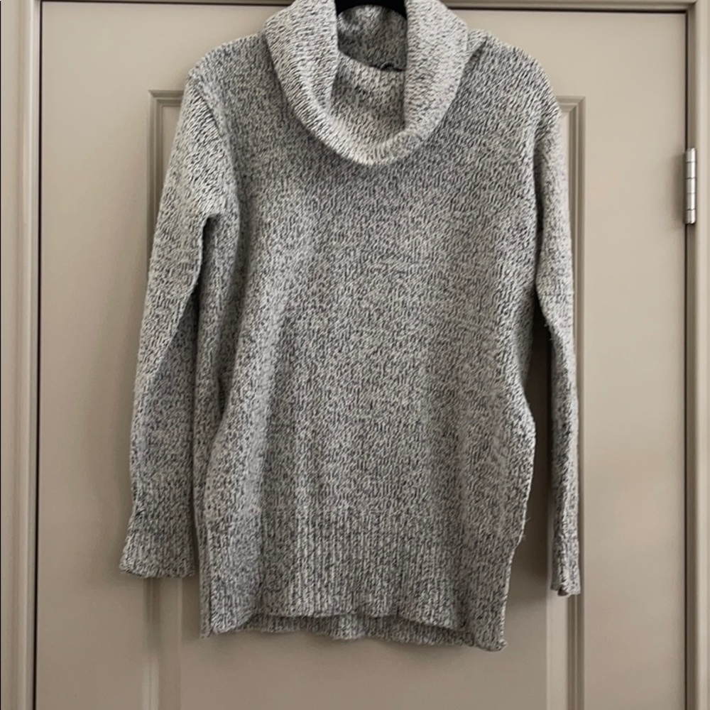 Gray Cowl Neck Sweater